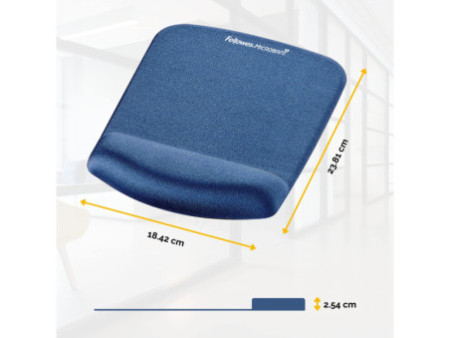 Fellowes Repose-poignet PlushTouch avec tapis de souris,bleu