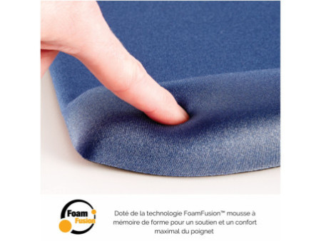 Fellowes Repose-poignet PlushTouch avec tapis de souris,bleu