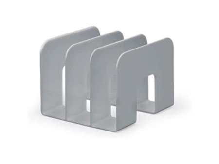 DURABLE Porte-revues TREND, plastique, 3 compartiments, gris