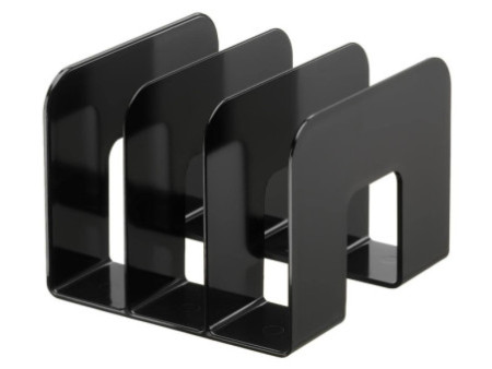 DURABLE Porte-revues TREND, plastique, 3 compartiments, noir