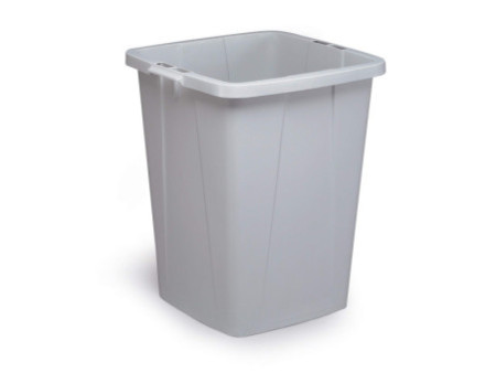 DURABLE Poubelle DURABIN 90, carré, pour le tri, gris