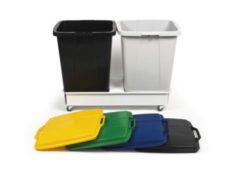 DURABLE Couvercle DURABIN LID 90, carré, gris