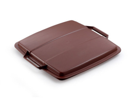 DURABLE couvercle DURABIN LID 90, carré, marron