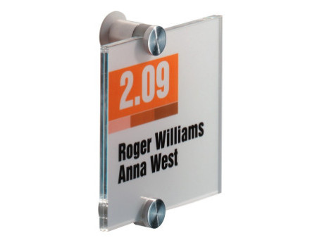 DURABLE Plaque de porte CRYSTAL SIGN, (L)105 x (H)105 mm