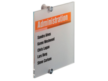 DURABLE Plaque de porte CRYSTAL SIGN, (L)210 x (H)210 mm