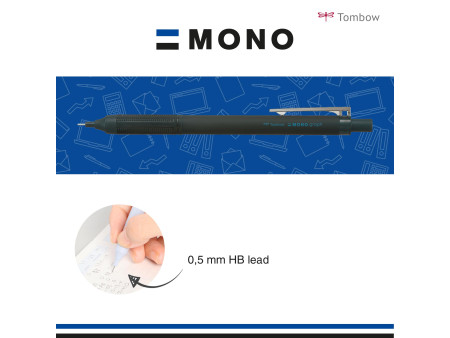 TOMBOW Porte-mines 'MONO graph Lite', 0,5 mm, noir