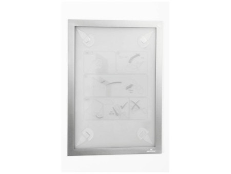 DURABLE Cadre magnétique DURAFRAME WALLPAPER, A4, argent