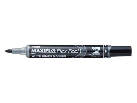 Pentel Marqueur pour tableau blanc MAXIFLO Flex-Feel, noir
