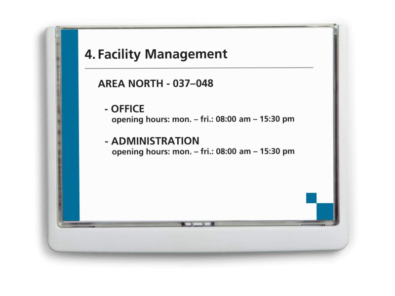 DURABLE Plaque de porte CLICK SIGN, format A5, blanc