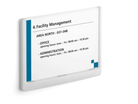 DURABLE Plaque de porte CLICK SIGN, format A5, blanc
