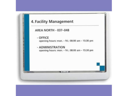 DURABLE Plaque de porte CLICK SIGN, format A5, blanc