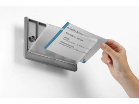 DURABLE Plaque de porte CLICK SIGN, format A5, graphite