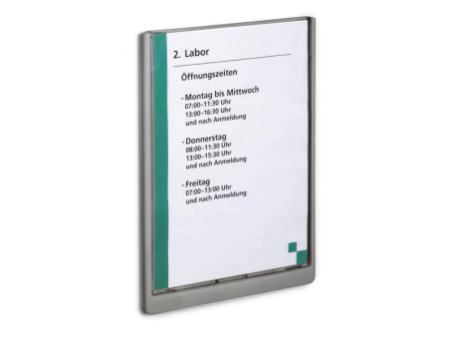 DURABLE Plaque de porte CLICK SIGN, A4, graphite