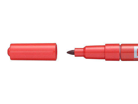 Pentel Marqueur permanent N50S, pointe ogive fine, rouge