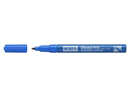 Pentel Marqueur permanent N50S, pointe ogive fine, bleu