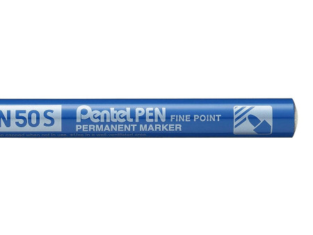 Pentel Marqueur permanent N50S, pointe ogive fine, bleu