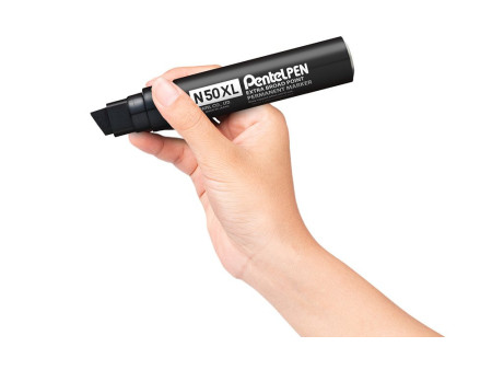 Pentel Marqueur permanent N50XL, pointe biseautée, noir