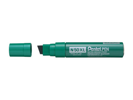 Pentel Marqueur permanent N50XL, pointe biseautée, vert