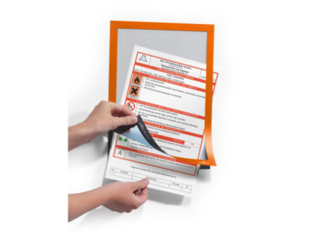 DURABLE Cadre d'affichage magnétique DURAFRAME, A4, orange