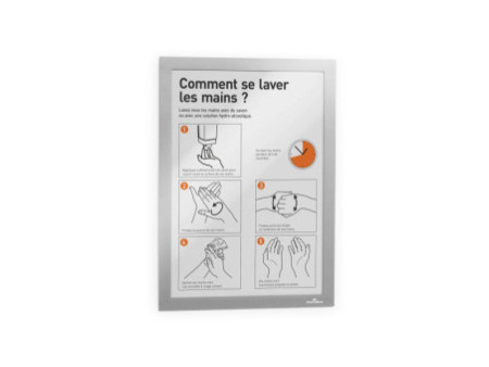 DURABLE Cadre d'affichage magnétique DURAFRAME, A4, argent