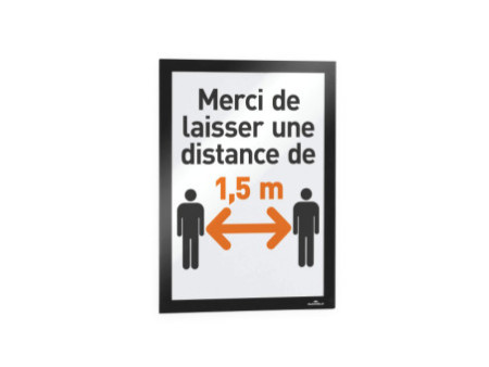 DURABLE Cadre d'affichage magnétique DURAFRAME, A4, argent