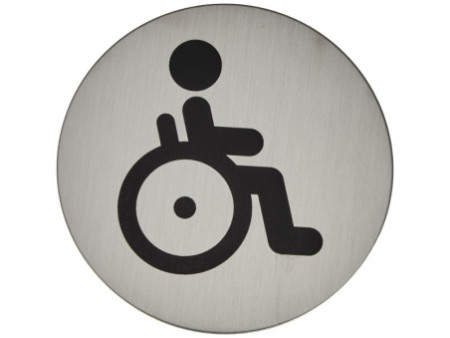 DURABLE Pictogramme 'WC pour Handicapés', diamètre: 83 mm