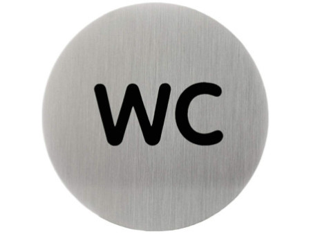 DURABLE Pictogramme 'WC', diamètre: 83 mm, argent