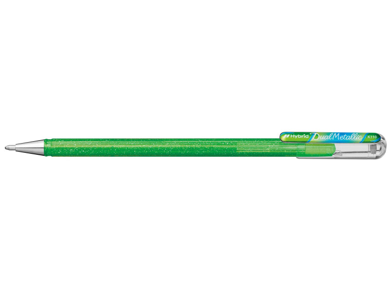 Pentel Hybrid Stylo roller 'Dual Pen', vert clair/bleu