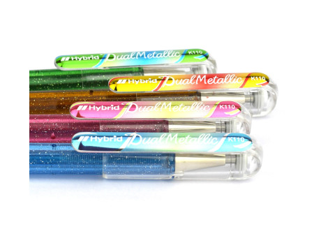 Pentel Hybrid Stylo roller 'Dual Pen', vert clair/bleu