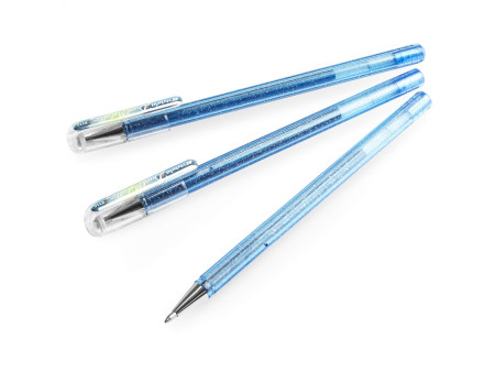 Pentel Hybrid Stylo roller 'Dual Pen', gris bleuté/bleu