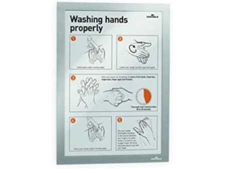 DURABLE Cadre d'affichage magnétique DURAFRAME, A4, argent