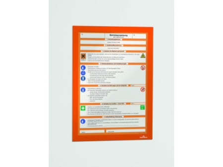 DURABLE Cadre d'affichage magnétique DURAFRAME, A4, orange