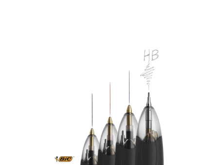 BIC Stylo à bille rétractable 4 Colours 3+1 HB