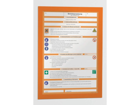 DURABLE Cadre d'affichage magnétique DURAFRAME A3 rouge