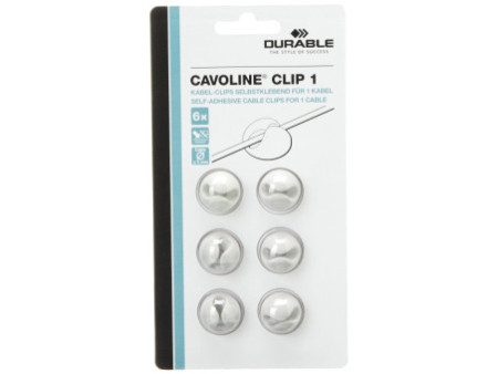 DURABLE Clip pour câble CAVOLINE CLIP 1, gris