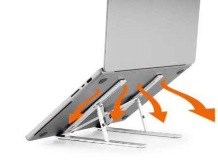 DURABLE Support pour ordinateur portable FOLD, argent