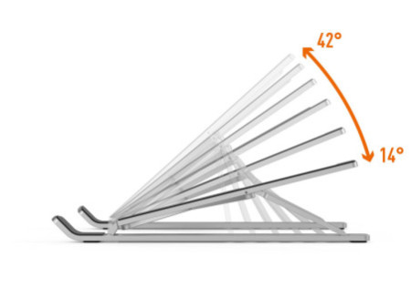 DURABLE Support pour ordinateur portable FOLD, argent