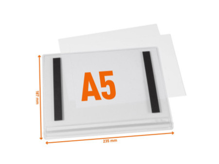 DURABLE Pochette d'affichage, étanche, A5, magnétique