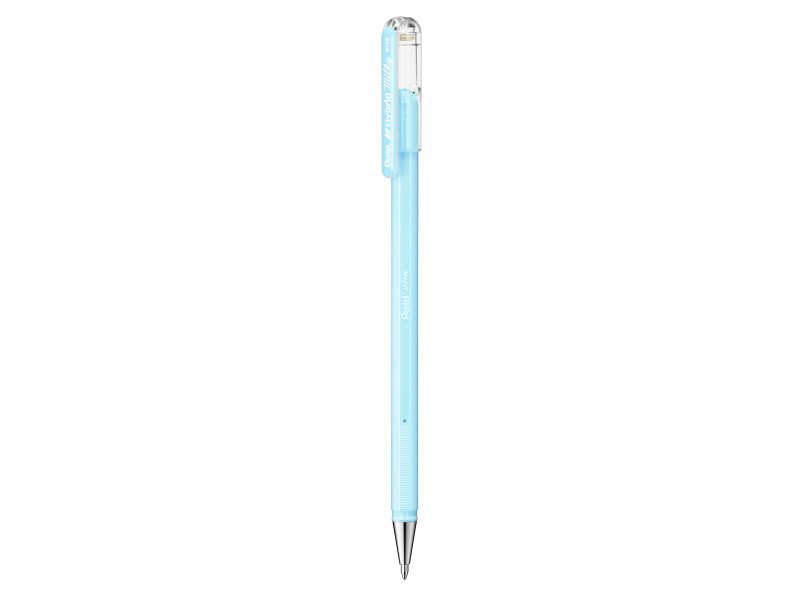 Pentel Stylo roller à encre gel Hybrid Milky, bleu pastel
