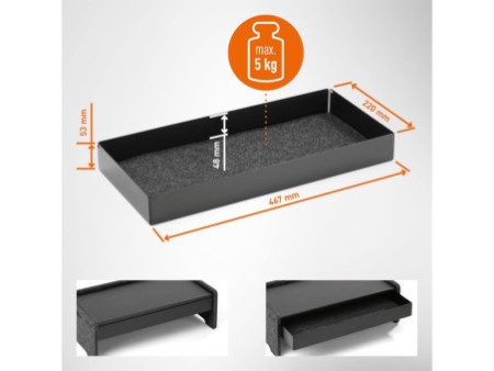 DURABLE Tiroir pour support d'écran EFFECT, noir