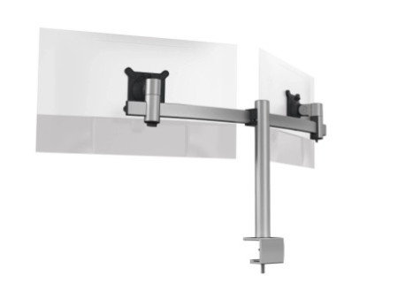DURABLE Support double pour 2 écrans, pince de fixation