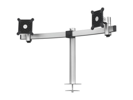 DURABLE Support double pour 2 écrans, fixation passe-câble