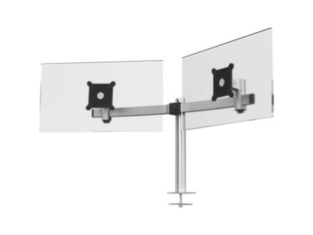 DURABLE Support double pour 2 écrans, fixation passe-câble