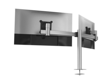 DURABLE Support double pour 2 écrans, fixation passe-câble
