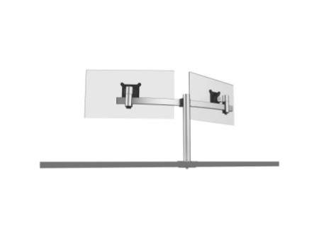 DURABLE Support double pour 2 écrans, fixation passe-câble