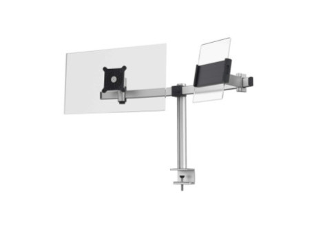 DURABLE Support double 1 écran & 1 tablette, fixation pince