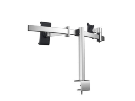 DURABLE Support double 1 écran & 1 tablette, fixation pince