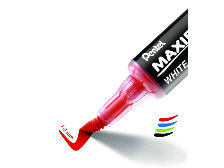 Pentel Marqueur pour tableau blanc Maxiflo Flex-Feel, kit 4