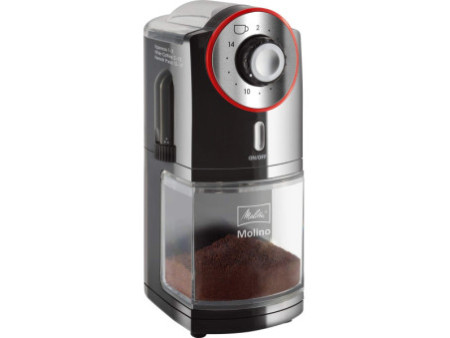 Melitta Moulin à café 'MOLINO', noir / rouge