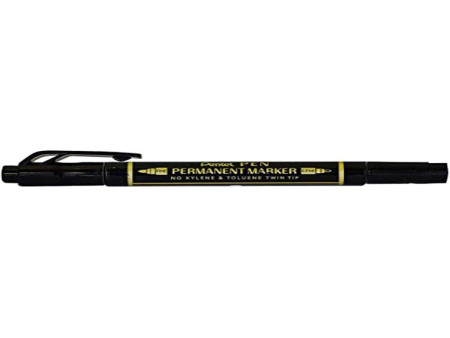 Pentel Marqueur permanent Pen, double pointe, noir